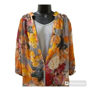 Blouse NWT Floral with cami lg